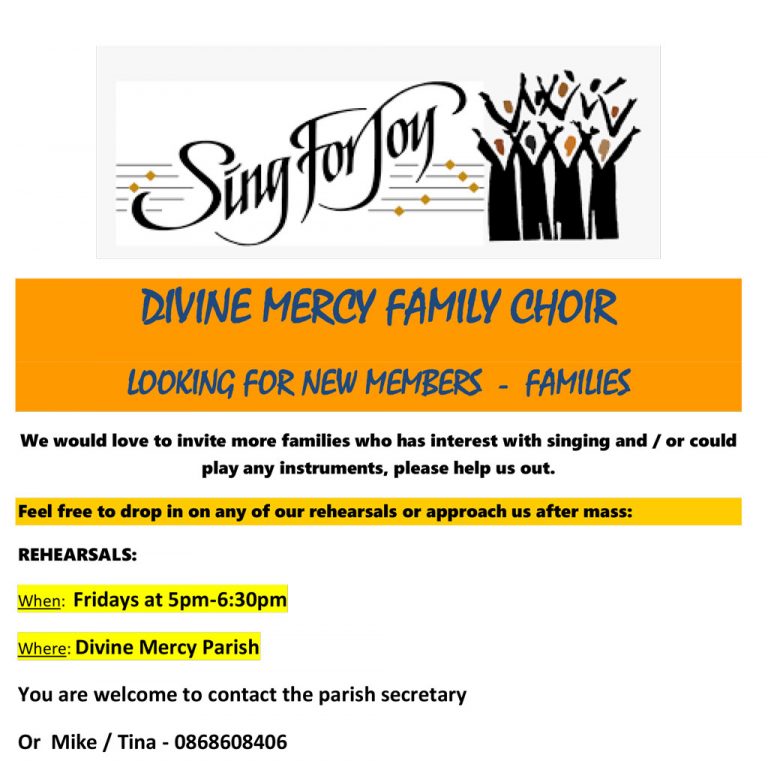 Family Choir invitation Lucan South Parish